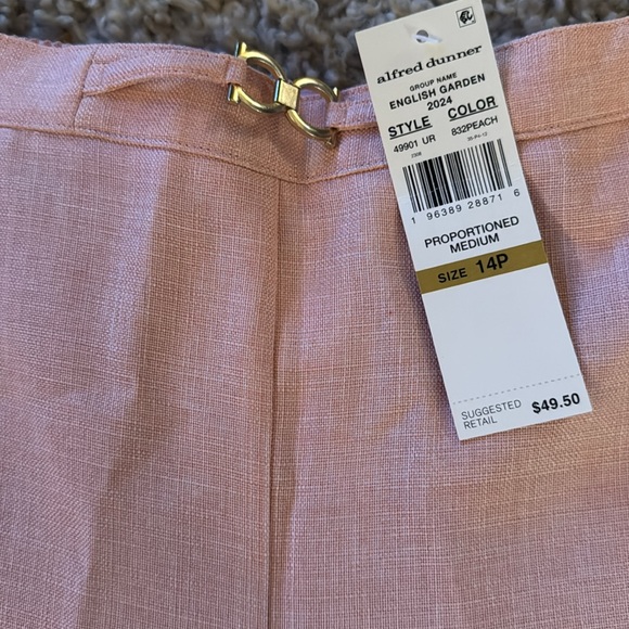 Alfred Dunner NWT Chic Pink Trousers Size 14P - Picture 5 of 17